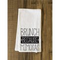 One Bella Casa One Bella Casa 75093TW Brunch Because Mimosas Tea Towel - Black 75093TW